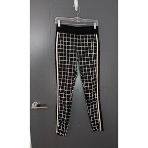 Zenergy‎ By Chicos Womens Black Geometric Print Leggings Size 0 (S/4)